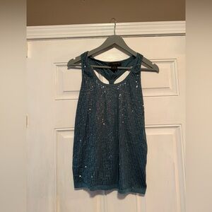 Calvin Klein Jeans Teal Sequin Tank Top